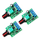 WayinTop 3pcs PWM Low Voltage Motor Speed Controller DC 1.8V 3V 5V 6V 12V 2A 1803BK 1803B Adjustable Driver Switch with Speed Control Knob (Pack of 3)