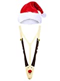 Christmas Prank Present Reindeer Underwear, Mankini, Men Thong Suits with Christmas Hat for Xmas Exchange Present Surprise Toy Gag Favor