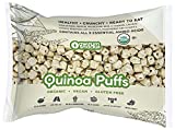 Awsum Snacks Organic Quinoa Puffs (12 bags) Healthy Kids Snack - Essentials Food - Kosher Vegan Gluten Free Puffed Cereal - Diabetic No Sugar Crunchy Cereals (plain)