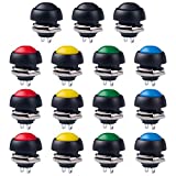 12MM Waterproof Momentary Push Button Switch 15PCS ON- OFF Switch (5 Colors)