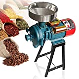 Electric Grain Grinder Mill, 3000W 110V Corn Grinder Mill Electric, Dry Cereals Rice Coffee Wheat Corn Mills with Funnel, Grain grinder mill powder machine