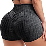 YOFIT Booty Shorts for Women Workout Shorts Brazilian Scrunchd Butt Lift Gym Shorts Sexy Rave Clothes #1 Scrunch Butt Lift Black XL