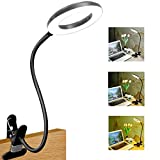 Cyezcor Clip on Light Reading Lights， 48 LED USB Book Clamp Light , with 3 Color Modes 5 Brightness ,Eye Protection Desk Lamp, 360 ° Flexible Gooseneck Bed Night Light
