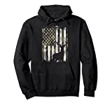 Patriotic Camo American Flag Deer Hunter Hunting Pullover Hoodie