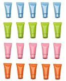 Sowaka 5 ML Refillable Containers Tubes 20 Pcs Colorful Plastic Squeeze Soft Travel Bottles Holder for Lotion Cosmetic Makeup Sample Vial Jar Pot Case DIY Project