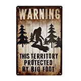 Bigfoot Sign Metal 12"x 8" Bigfoot Signs for Bigfoot Garden, Big Foot Signs and Bigfoot Decor Funny for Home Outdoor Cute Bigfoot Gifts Garage Man Cave Shed Office Craft Room Living Room