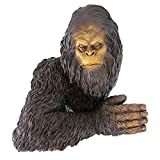 Design Toscano Bigfoot the Bashful Yeti Garden Tree Sculpture, 15 Inch, Polyresin, Full Color