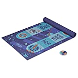 Kidnasium Kids Yoga Mat - 60” x 24” Yoga Mat for Kids Oriented 3mm Thick Yoga Mat, Fun Prints Exercise Mats, Ideal for Babies, Toddlers and Children - Non Toxic Latex Sensitive - Wiggly Workout