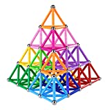 Veatree 178pcs Magnetic Toys Upgraded 2.28 inches, Magnet Sticks Educational Toys STEM Toys Set 3D Puzzle for Kids and Adult