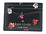 Kate Spade New York Staci Ditsy Buds Small Slim Card Holder Black Multi