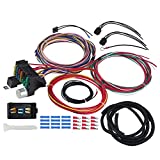 WMPHE 12 Circuit Wiring Harness Universal Wire Harness Automotive Fuses Wiring Harness Kit, Compatible with Chevy Ford Chrysler Mopar Muscle Car