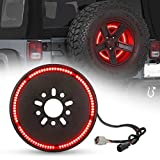 SUPAREE (Plug and Play Spare Tire Brake Light Wheel Light 3rd Third Brake Light for Wrangler 2007-2017 JK JKU YJ TJ,Red Light