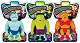 JA-RU Stretchy Toy Monsters Action Figures Squish & Pull Toys (3 Units Assorted) Stretching 4 Times his Size Anxiety Calming Fidget Stress Toys for Kids & Boys Toys Party Favors Plus 1 Sticker 4306-3s