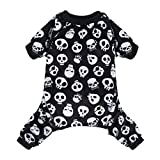 CuteBone Halloween Dog Pajamas Costume Skull Shirt Jumpsuit Pet Bodysuit for Small Doggie Onesies