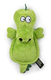 Hear Doggy Flatties with Chew Guard Technology Dog Toy, Gator, Large, Green, Model:58546