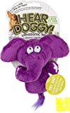 HEAR DOGGY!, Flattie Elephant, Mini, Ultrasonic, Silent Squeaker Dog Toy, Chew Resistant, Durable Plush, No Stuffing, Soft, Tough, Reinforced Seams