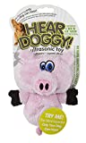 HEAR DOGGY!, Flattie Pig, Mini, Ultrasonic, Silent Squeaker Dog Toy, Chew Resistant, Durable Plush, No Stuffing, Soft, Tough, Reinforced Seams