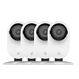 YI 4pc Security Home Camera, 1080p 2.4G WiFi Smart Indoor Nanny IP Cam with Night Vision, 2-Way Audio, AI Human Detection, Phone App, Pet Cat Dog Cam - Works with Alexa and Google