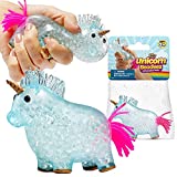 YoYa Toys Unicorn Beadeez Stress Ball Fidget Toy | Quiet Squeeze Toy for Anxiety Relief, Stress, Anger Management, Hand Strength, Occupational Therapy | Colorful Squish Ball for Kids & Adults