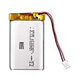 EEMB Lithium Polymer Battery 3.7V 2000mAh 103454 Lipo Rechargeable Battery Pack with Wire JST Connector for Speaker and Wireless Device- Confirm Device & Connector Polarity Before Purchase