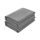 Basic Choice 2-Pack Flat Sheets, Breathable Series Bed Top Sheet, Wrinkle, Fade Resistant - Full, Charcoal, Dark Gray