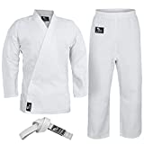 Hawk Sports Karate Uniform for Kids & Adults Lightweight Student Karate Gi Martial Arts Uniform with Belt (0 (4'3'' / 70lbs)