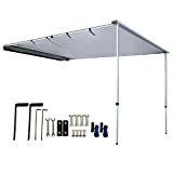 DANCHEL OUTDOOR Retractable Vehicle Awning Overland Camping, Waterproof Rooftop Tent Awning Shelter SUV Truck 4 Runner Accessories Gray(5x6.5ft)