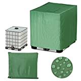 Green 275 Gallon IBC Tote Cover Sunshade Water Proof Protective Hood 1000 L Garden Rain Water Tank Container