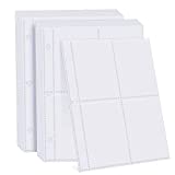 320 Pockets Baseball Card Sleeves Trading Card Binder Sleeves, 4 Pockets Double Sided Baseball Card Protectors Plastic Card Holder for 3 Ring Binder Fit for Baseball Cards,Trading Cards, Sport Cards