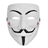 WLPARTY hackers mask white V for Vendetta Halloween face mask Costume Cosplay Party