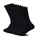 Sock Amazing Premium Bamboo Socks Black Crew Socks for Men Women 8 Pack Business Dress Socks Casual Socks Work Socks
