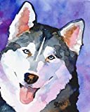 Siberian Husky Art Print | Husky Gifts | From Original Painting by Ron Krajewski | Hand Signed Artwork in 8x10” and 11x14” Sizes