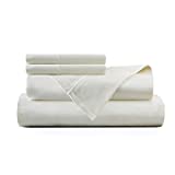 Hyde Lane Luxury 1000 Thread Count 100% Cotton Sheets for King Size Bed | Very Comfy Soft & Thick with Deep Pocket, Cotton Bed Sheets King - 4 PC Sheet Set (Ivory/Cream)