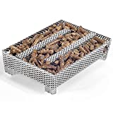 Buzzlett 12 Hours Pellet Maze Smoker Tray, Perfect for Hot or Cold Meat, Cheese, Fish and Pork Smoking, 5" x 8"