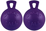 Jolly Pets 2 Pack of Tug-n-Toss Heavy Duty Chew Ball with Handle, Purple, 6-Inch