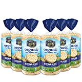 Lundberg Organic Brown Rice Cakes, Lightly Salted, 8.5 oz (Pack of 6), Gluten-Free, Vegan, Healthy Snacks