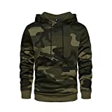 LBL Men's Camouflage Pullover Hoodies Camo Hooded Sweatshirts Army Green L 03