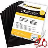 Magnetic Sheets with Adhesive Backing - 10 PCs Each 4" x 6" - Flexible Magnetic Paper for Craft and DIY - Peel and Stick Magnet Sheets for Picture and Photo Magnets