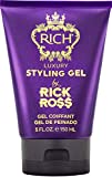 RICH by Rick Ross Luxury Styling Gel for Men with All Hair Types - Rejuvenating & Smoothing - Tames Frizz & Adds Shine - Medium hold, Glossy Finish, 5 Fl oz