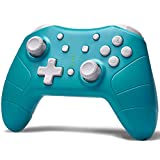 FUNLAB Switch Controller for Nintendo Switch Pro Controller,Rechargeable Switch Lite Controller Support Gamepad Turbo/Screenshot/Gyro Axis - Turquoise Blue