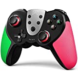 TERIOS Wireless Controller Compatible with Switch, Switch lite – Premium Joypad for Video Games – 3 Levels of Turbo Speed – NFC Technology–Adjustable Vibration Intensity (Green & Pink)