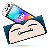 FUNLAB Switch Case for Nintendo Switch/Switch OLED,Cute Leather Travel Carrying Clutch with Game Holder for Pokemon Fans