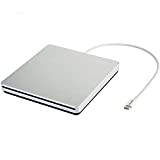 VikTck USB-C Superdrive External DVD/CD Reader and DVD/CD Burner for Apple--MacBook Air/Pro/iMac/Mini/MacBook Pro/ASUS /ASUS/DELL Latitude with USB-C Port Plug and Play(Silver)
