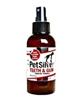 PetSilver Teeth & Gum Spray for Dogs & Cats, Eliminate Bad Breath, Natural Pet Dental Care Solution, Targets Tartar & Plaque, Clean Teeth Without Brushing, Easy to Apply, Chelated Silver, 4 fl oz