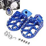 JFG RACING Dirt Bike Foot Pegs,CNC Rest Pedal Footpegs for YZ65 18-23/YZ85 02-23/ YZ125 97-23/YZ250 98-23/YZ250F WR250F 01-23/YZ450F WR450F 03-23/YZ125X 17-23/YZ250X YZ250FX YZ450FX WR250F WR426F-Blue