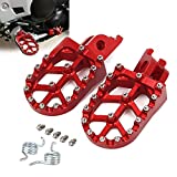 JFG RACING Dirt Bike Foot Pegs,Billet MX Dirtbike Foot Pegs Pedals Rest for CR125/250 02-07/CRF150R 07-22/CRF250R 04-23/CRF250X 04-17/CRF450R 02-23/CRF450RX 17-22/CRF450X 05-23 CRF250L/M 12-21