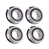 Donepart Bearings 1 Inch ID x 2 Inch OD Deep Groove Ball Bearings with Snap Ring, Garage Door Torsion Spring Center Bearings, 4 Pcs