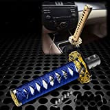 Samurai Sword Blue White Shift Knob Shifter Alloy Katana Adapter Universal 10cm