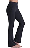 FITTIN Bootcut Yoga Pants for Women with Pockets - Bootleg Workout Pants for Women Flare Work Pants Tummy Control Dress Pants Black X-Large