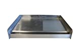 LITTLE GRIDDLE Sizzle-Q SQ180 100% Stainless Steel Universal Griddle with Even Heating Cross Bracing for Charcoal/Gas Grills, Camping, Tailgating, and Parties (18"x13"x3")